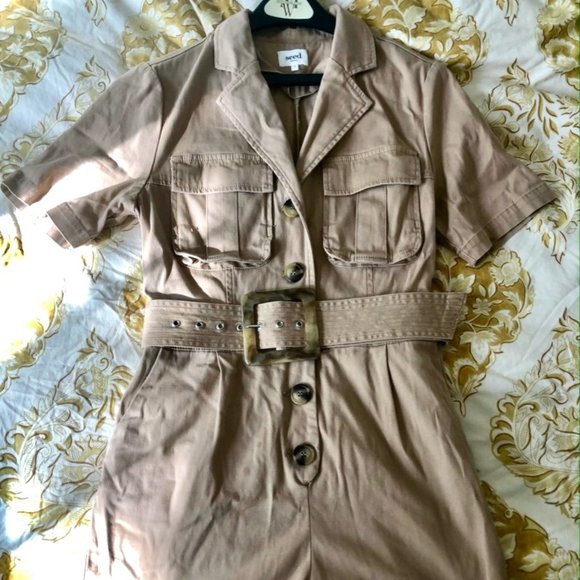 Seed Heritage Brown Women's Utility Romper - Picture 5 of 6